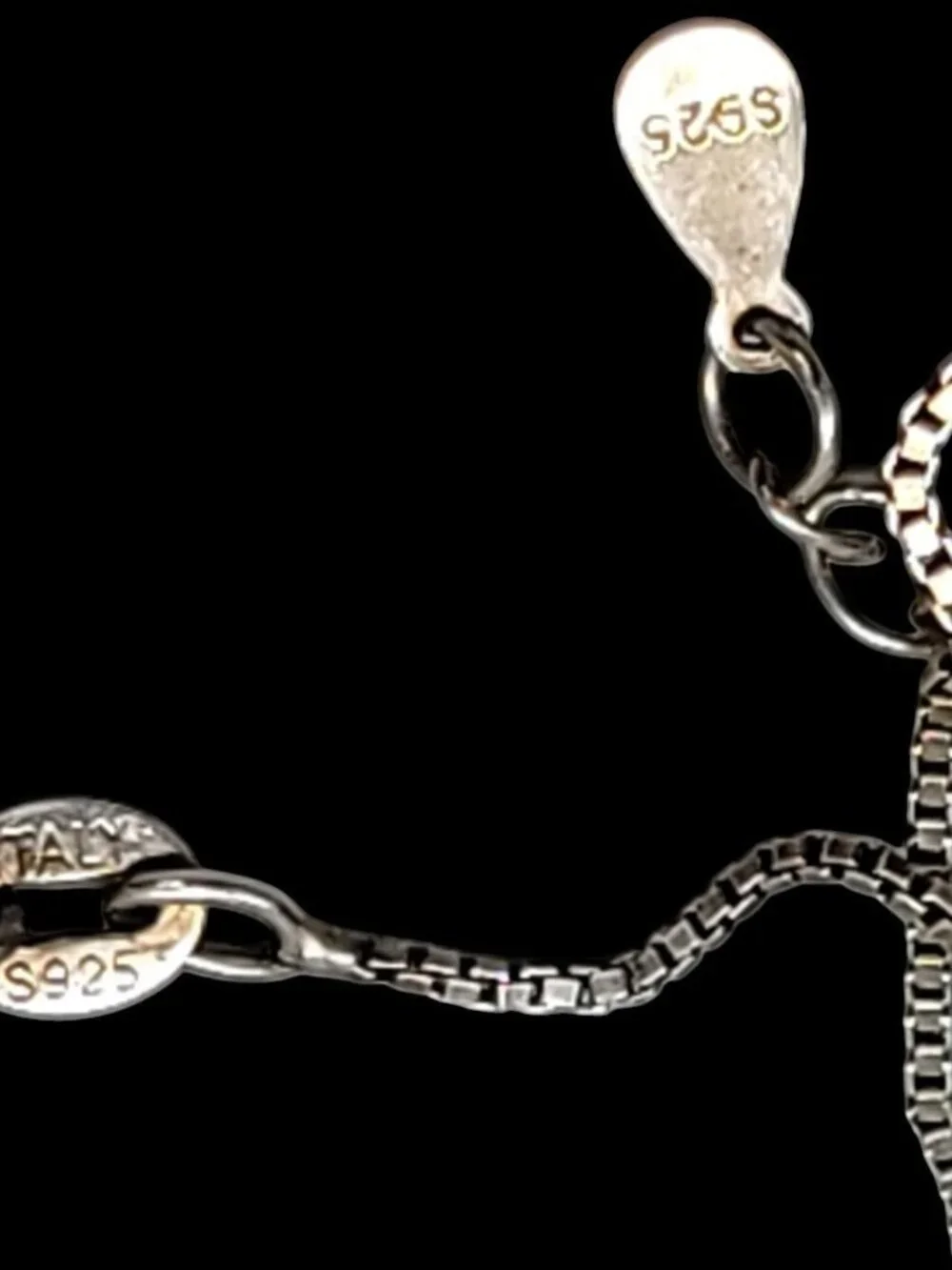 ACO Sterling Silver Heart Pendant Necklace  Open Metal Work Italy 925 Chain 20